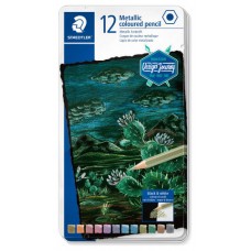 ESTUCHE METALICO CON 12 LAPICES DE COLORES METALICOS DESIGN JOURNEY 146M M12 (Espera 4 dias)